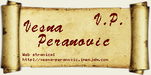 Vesna Peranović vizit kartica